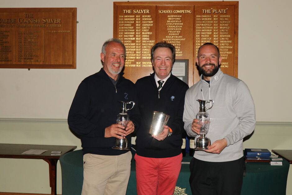 2023 Winners Pat & Jack Ashby from Worthing Golf Club with West Hill Captain Rod Curry