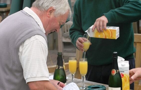 Champagne and Orange Juice at the end